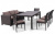 Комплект плетеной мебели T347/S65A/Y380A-W53 Brown (8+1)