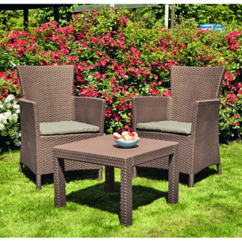 Комплект "Rosario balcony set" (Розарио сет), капучино, графит, коричневый