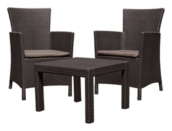 Комплект "Rosario balcony set" (Розарио сет), капучино, графит, коричневый