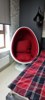 Кресло яйцо напольное OVALIA CHAIR (Белое)